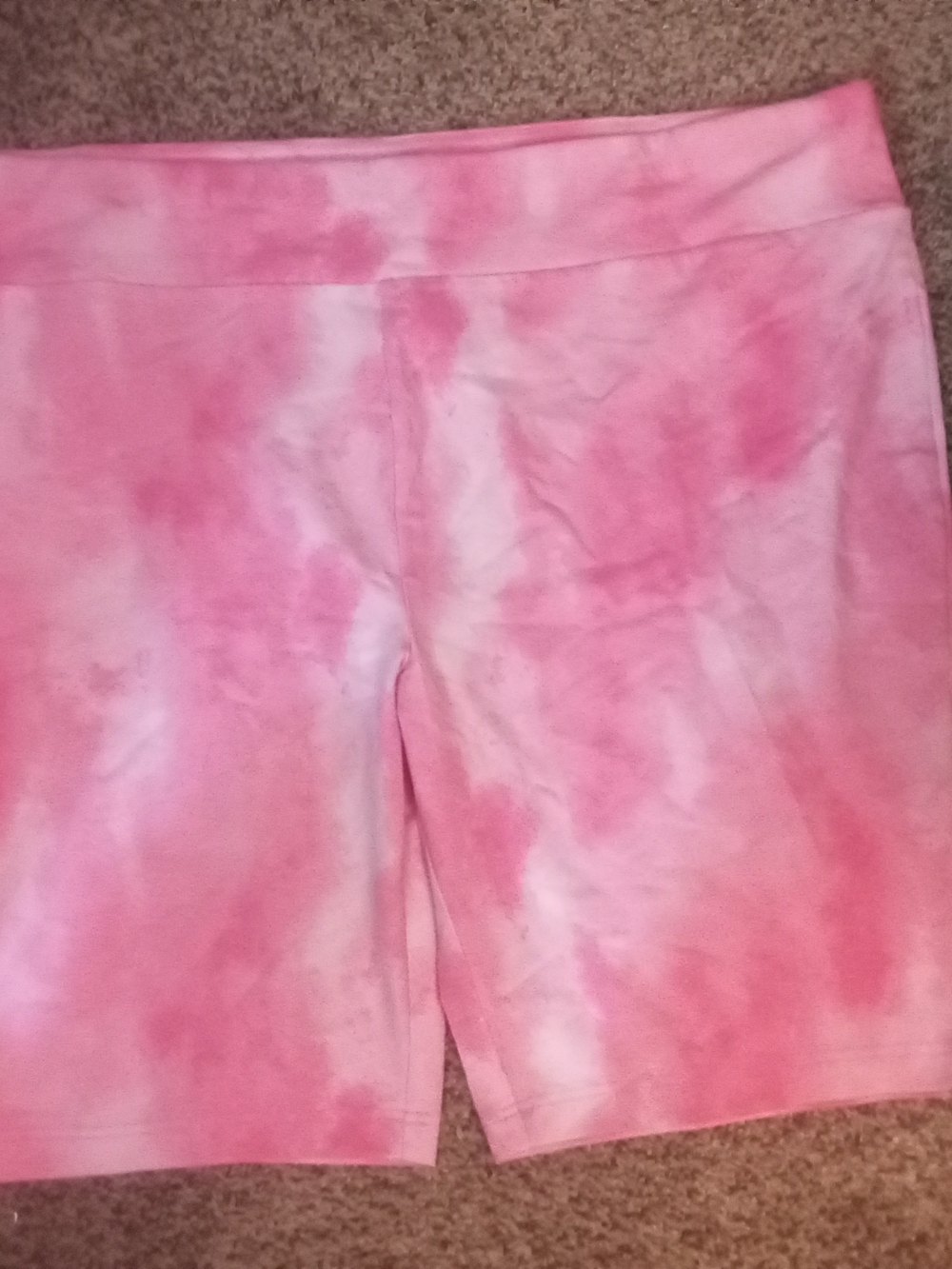 Terra & Sky Pink Tie-Dye Bike Shorts